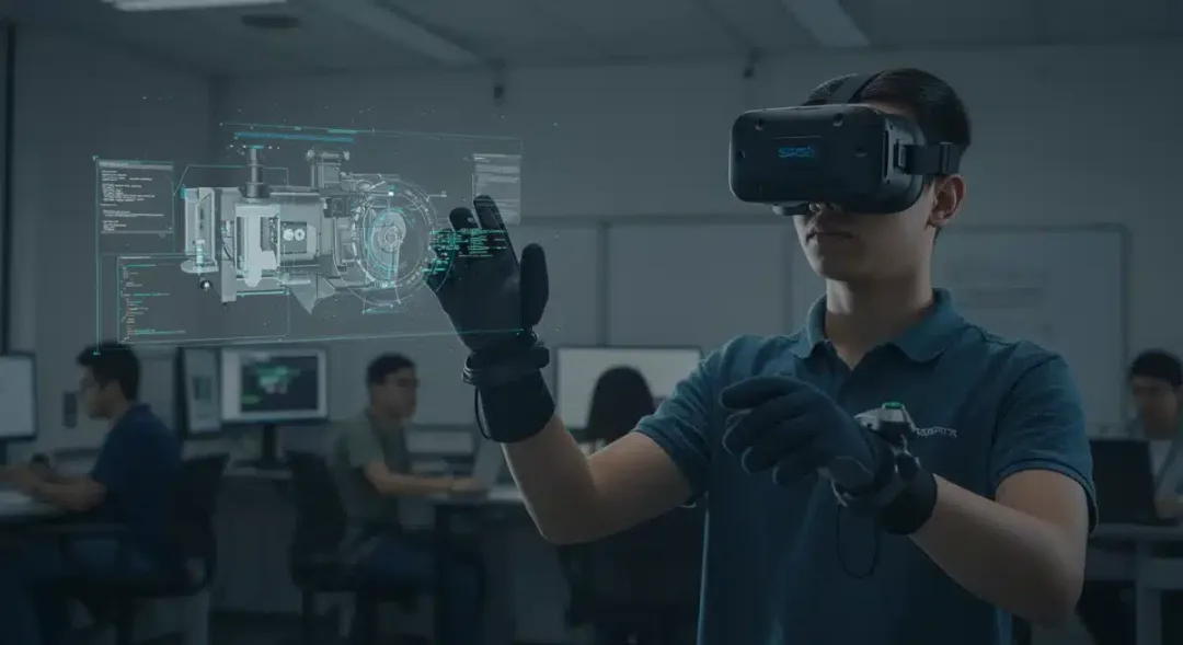 Student training in advanced manufacturing using virtual reality for vocational skills