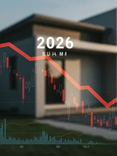 Chart illustrating potential decline in mortgage rates towards 2026, impacting housing market.