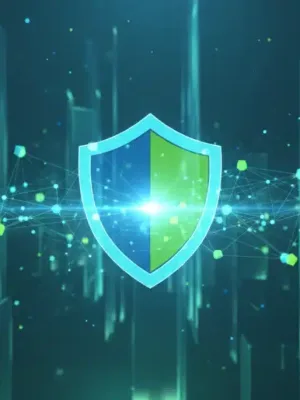 Digital shield protecting data networks, symbolizing new cybersecurity legislation.