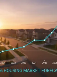 Graph showing projected 4% increase in 2026 median home prices