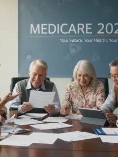 Seniors discussing Medicare benefits 2026 with clarity and optimism.
