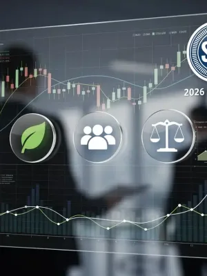 Infographic showing new SEC regulations impacting ESG funds for US investors by 2026.