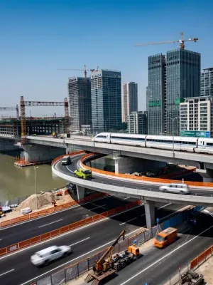Modern infrastructure projects under construction, symbolizing national development and investment.