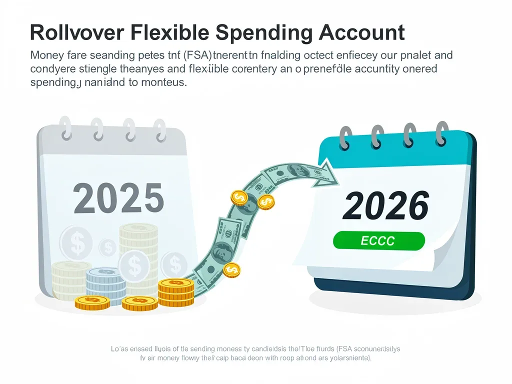 Graphic illustrating FSA funds rolling over to the next year