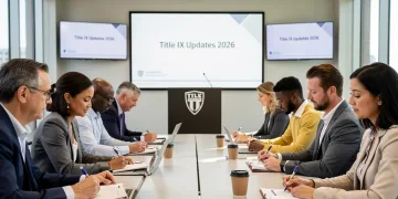 Faculty attending Title IX compliance training session