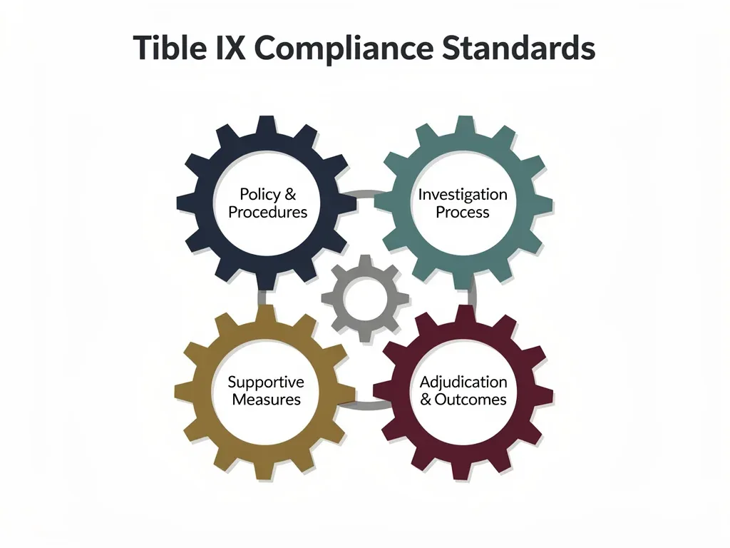 Infographic of five Title IX procedural standards
