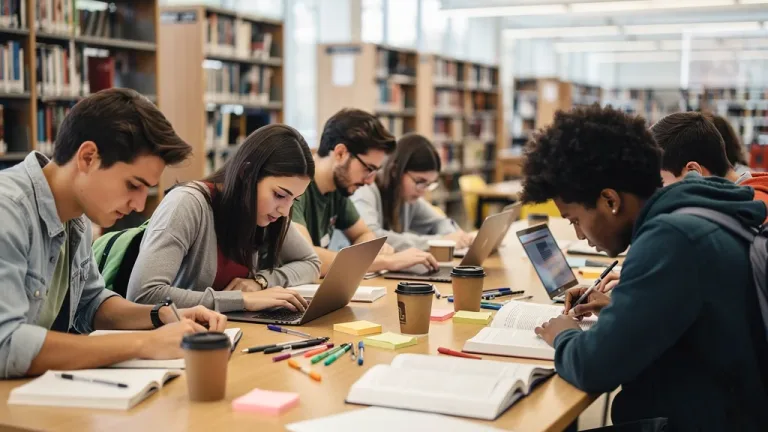Students engaged in collaborative study for accelerated bachelor's degree programs