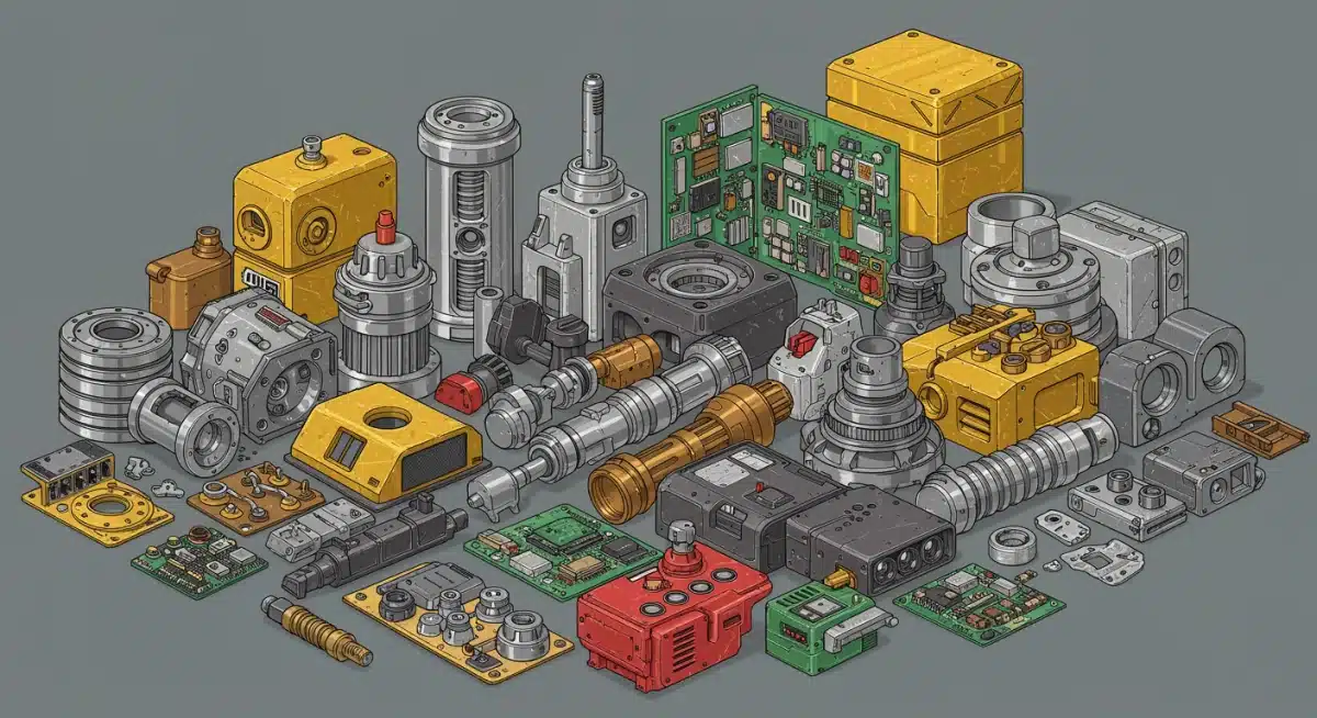 Diverse products from various US manufacturing sectors, symbolizing broad industrial production.