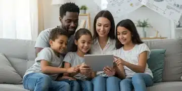 Family reviewing financial documents, illustrating Child Tax Credit 2026 planning