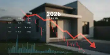 Chart illustrating potential decline in mortgage rates towards 2026, impacting housing market.