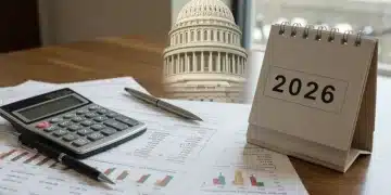 Official documents and calculator on a desk, symbolizing Federal Employee Benefits 2026 planning.