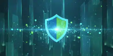 Digital shield protecting data networks, symbolizing new cybersecurity legislation.