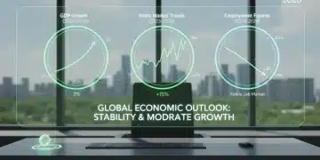 Economic charts illustrating 1.8% GDP growth forecast for 2026, alongside stable job market indicators.