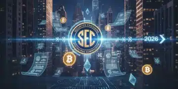Illustration of SEC regulations impacting digital assets and cryptocurrencies for investors.