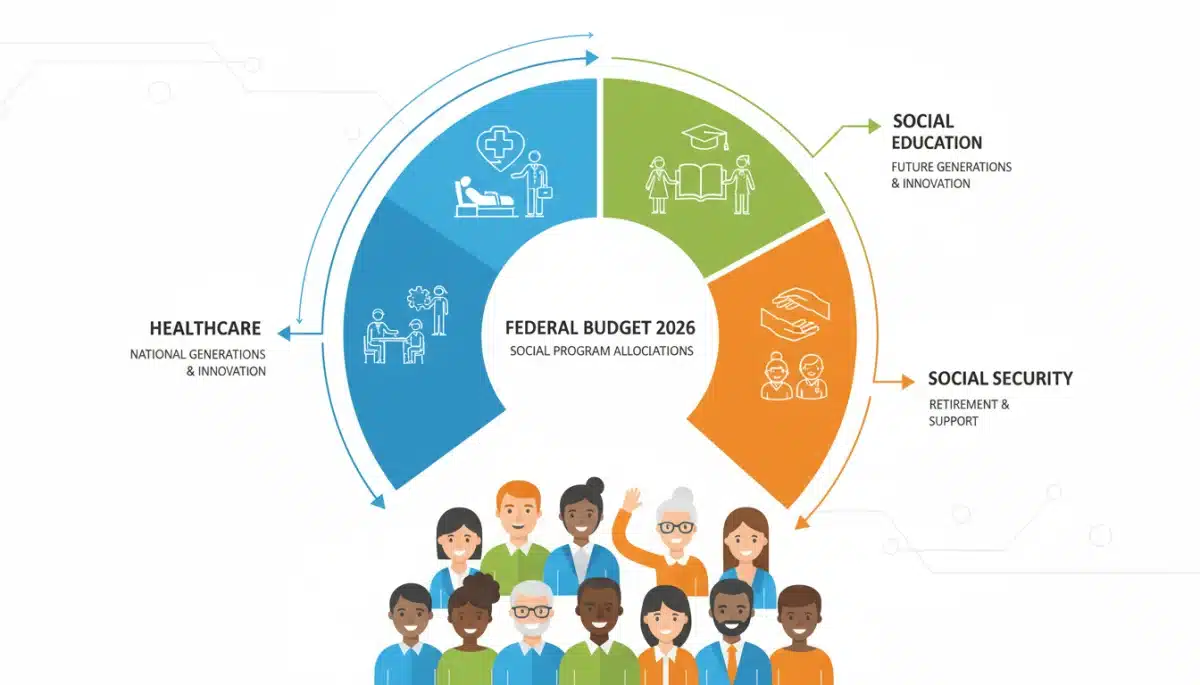 Visual representation of social program allocations in Federal Budget 2026