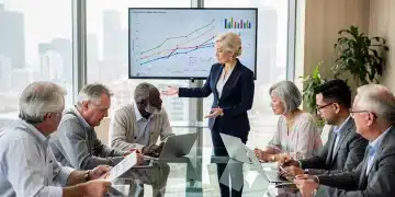 Market Volatility & Retirement: 5 Essential Strategies for 2026 Financial advisors discussing retirement strategies with clients amidst market volatility